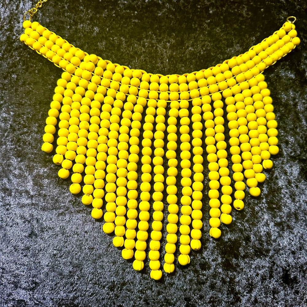Yellow Beaded Choker!!